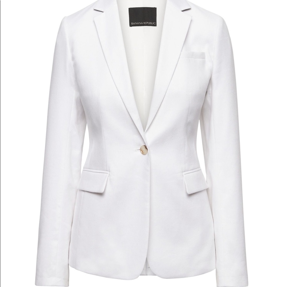 Linen cotton blend long and lean blazer